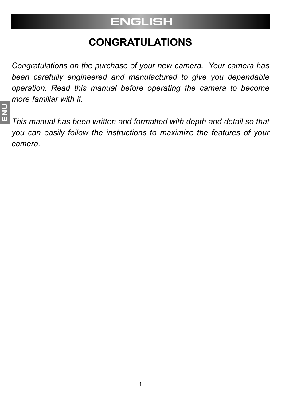 English | Concord Camera JD C3.1z3 User Manual | Page 2 / 75