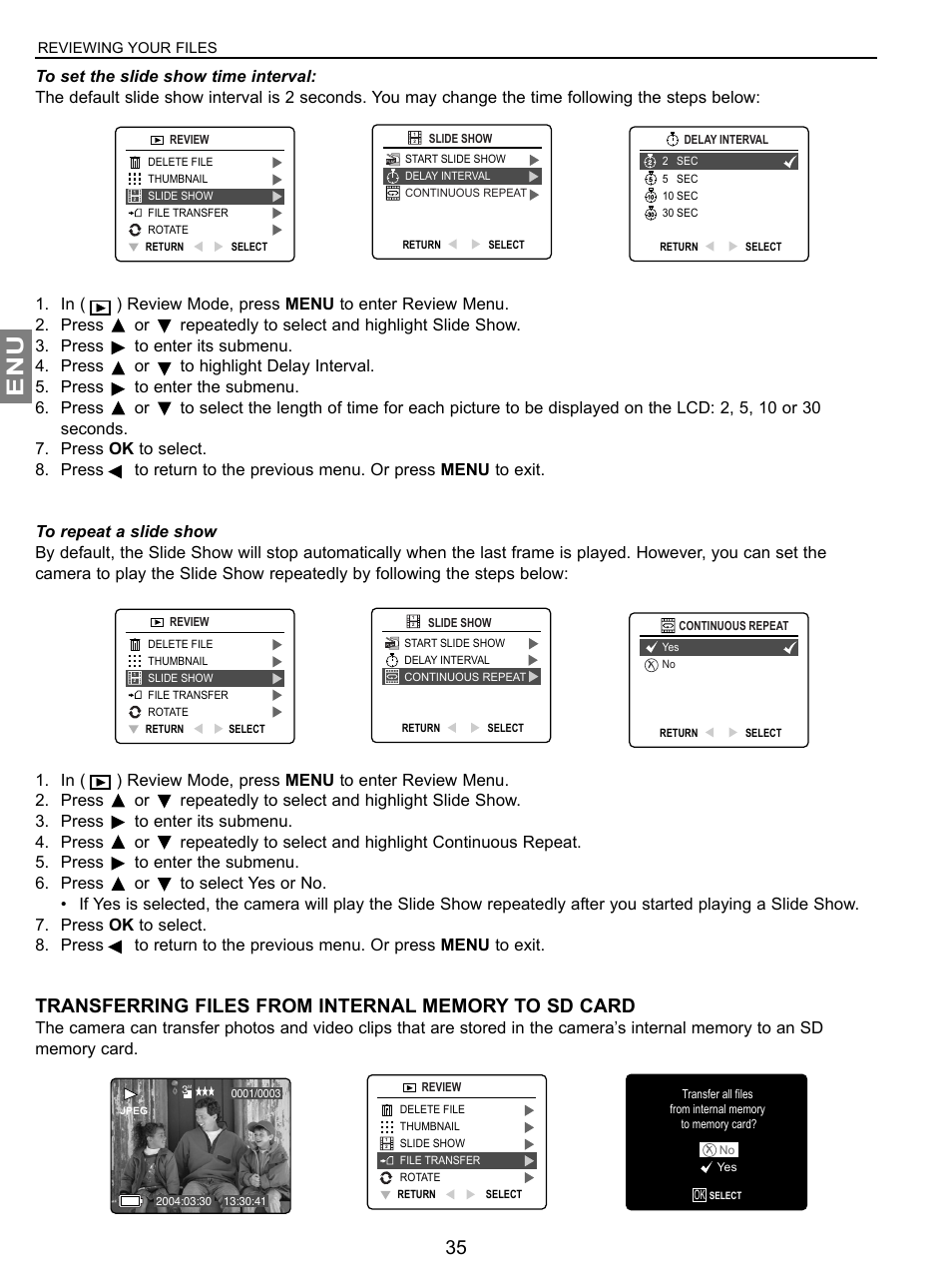 Reviewing your files | Concord Camera JD C3.1z3 User Manual | Page 36 / 75