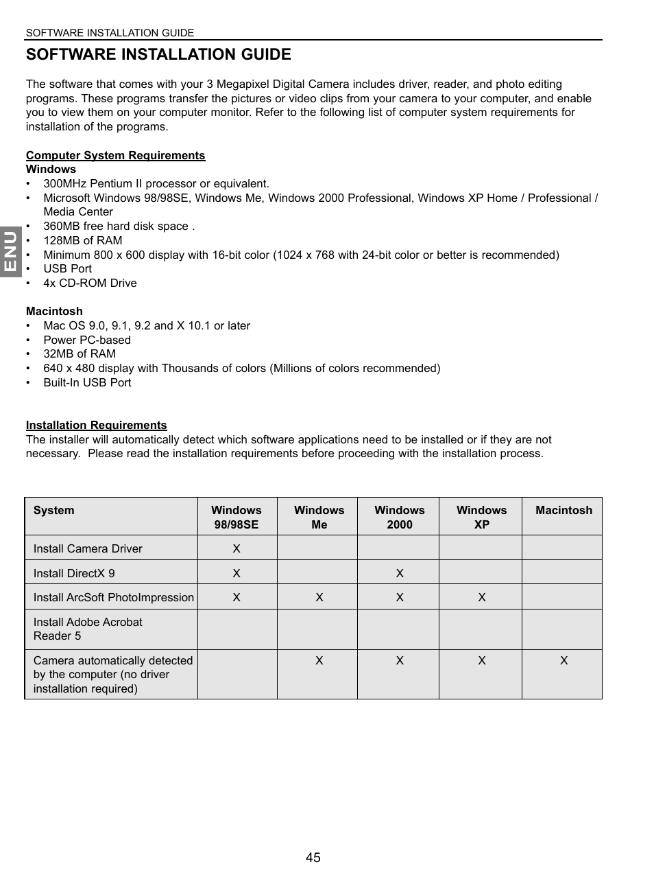 Enu software installation guide | Concord Camera JD C3.1z3 User Manual | Page 46 / 75