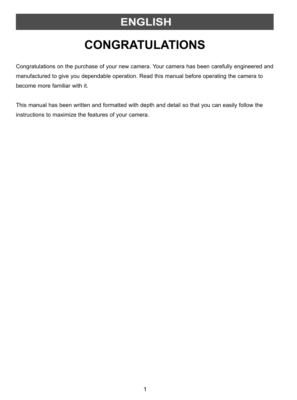 English | Concord Camera C 3.1 SL User Manual | Page 2 / 50