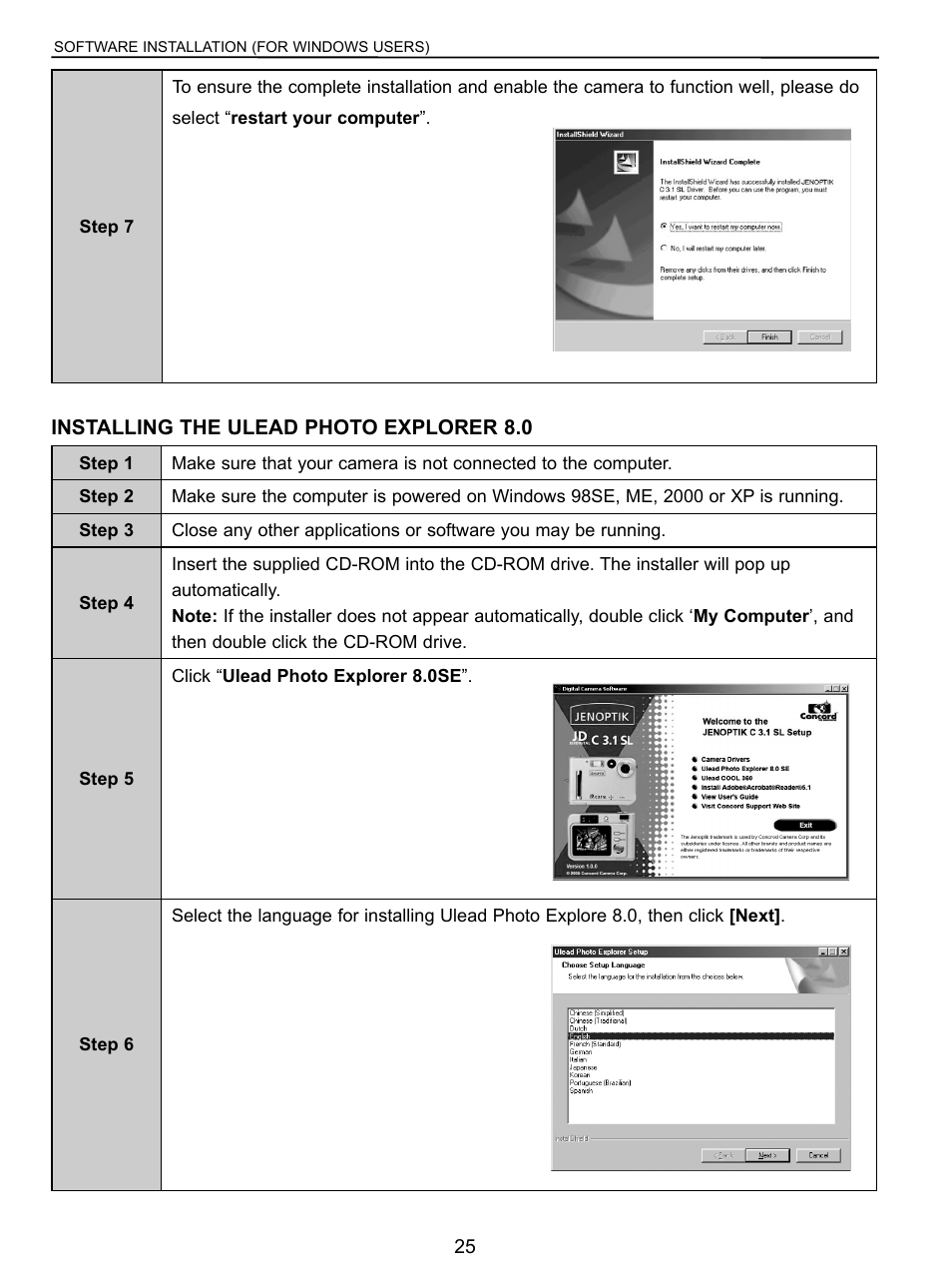 Concord Camera C 3.1 SL User Manual | Page 26 / 50