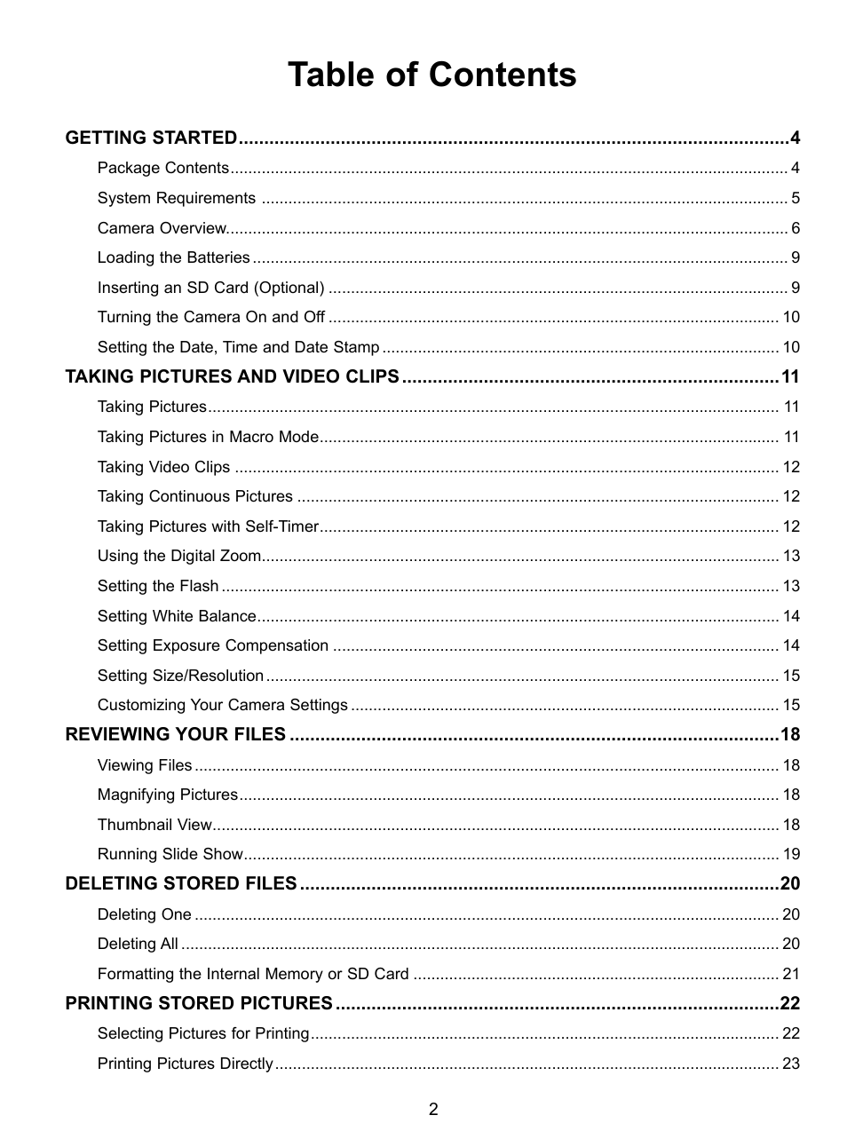Concord Camera C 3.1 SL User Manual | Page 3 / 50