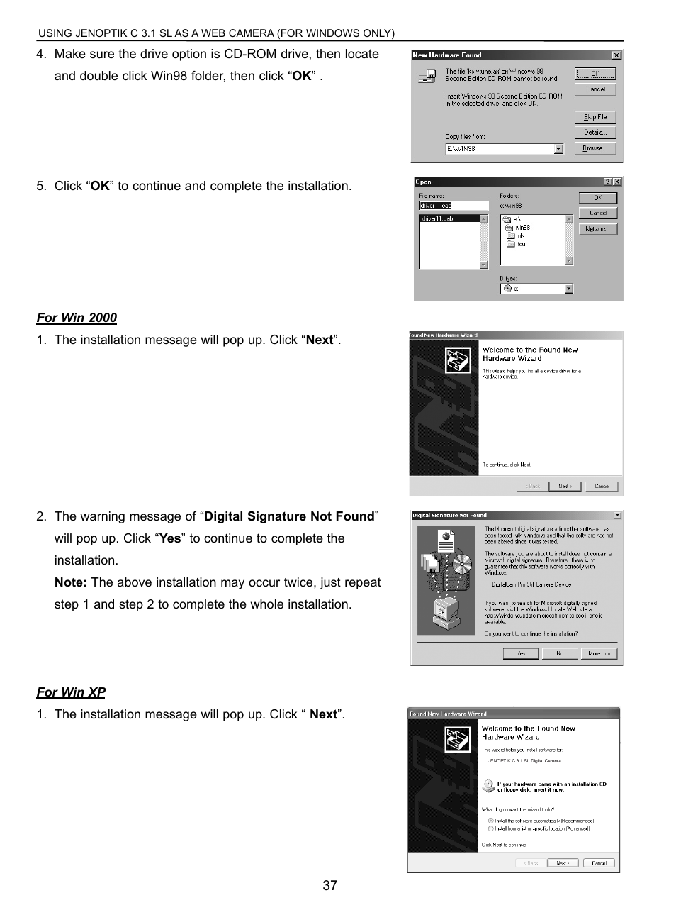 Concord Camera C 3.1 SL User Manual | Page 38 / 50