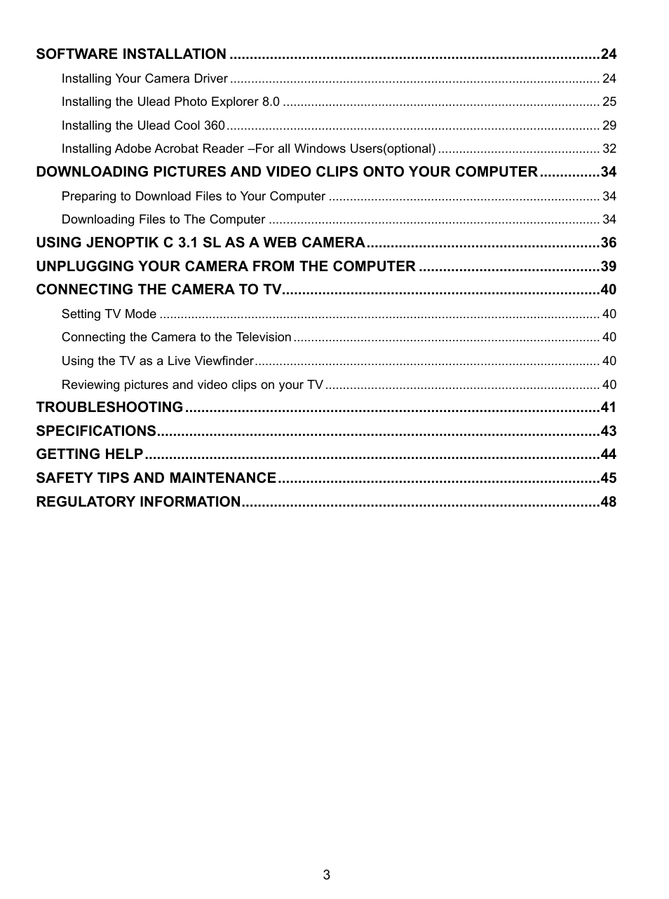 Concord Camera C 3.1 SL User Manual | Page 4 / 50