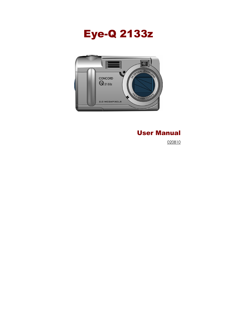 Concord Camera Eye-Q 2133z User Manual | 60 pages