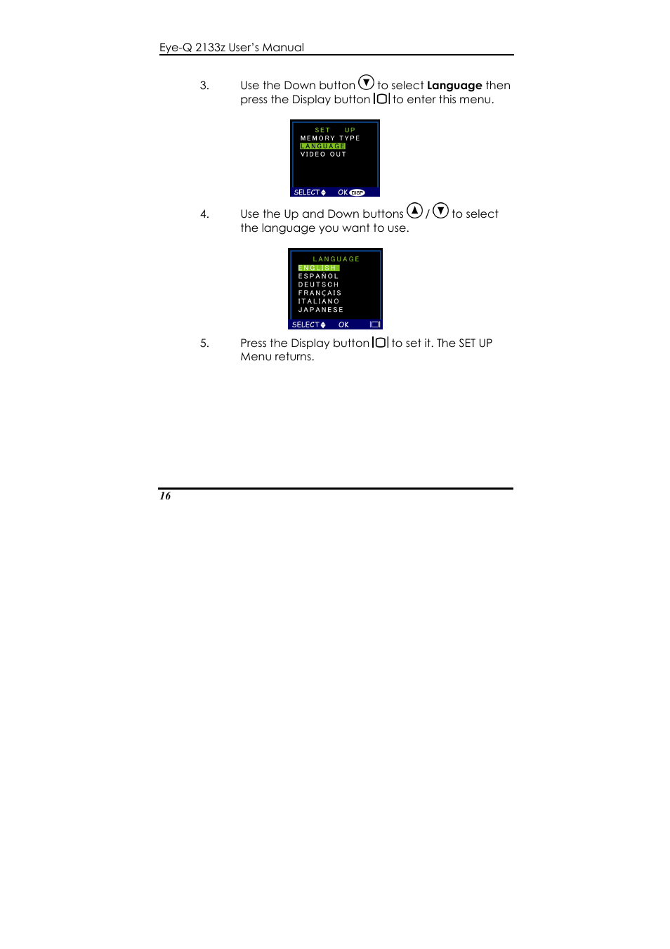 Concord Camera Eye-Q 2133z User Manual | Page 20 / 60