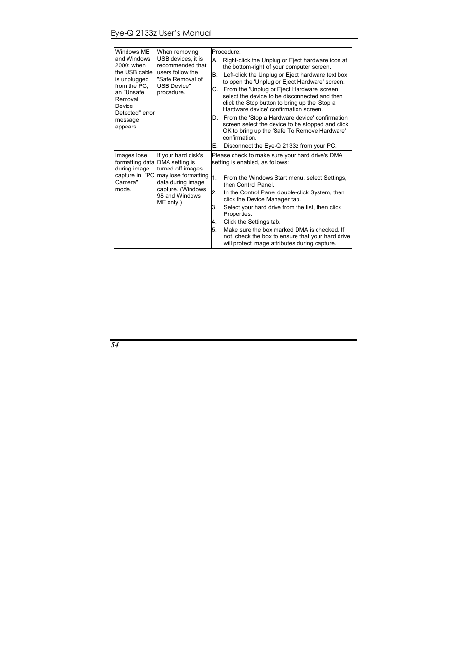 Concord Camera Eye-Q 2133z User Manual | Page 58 / 60