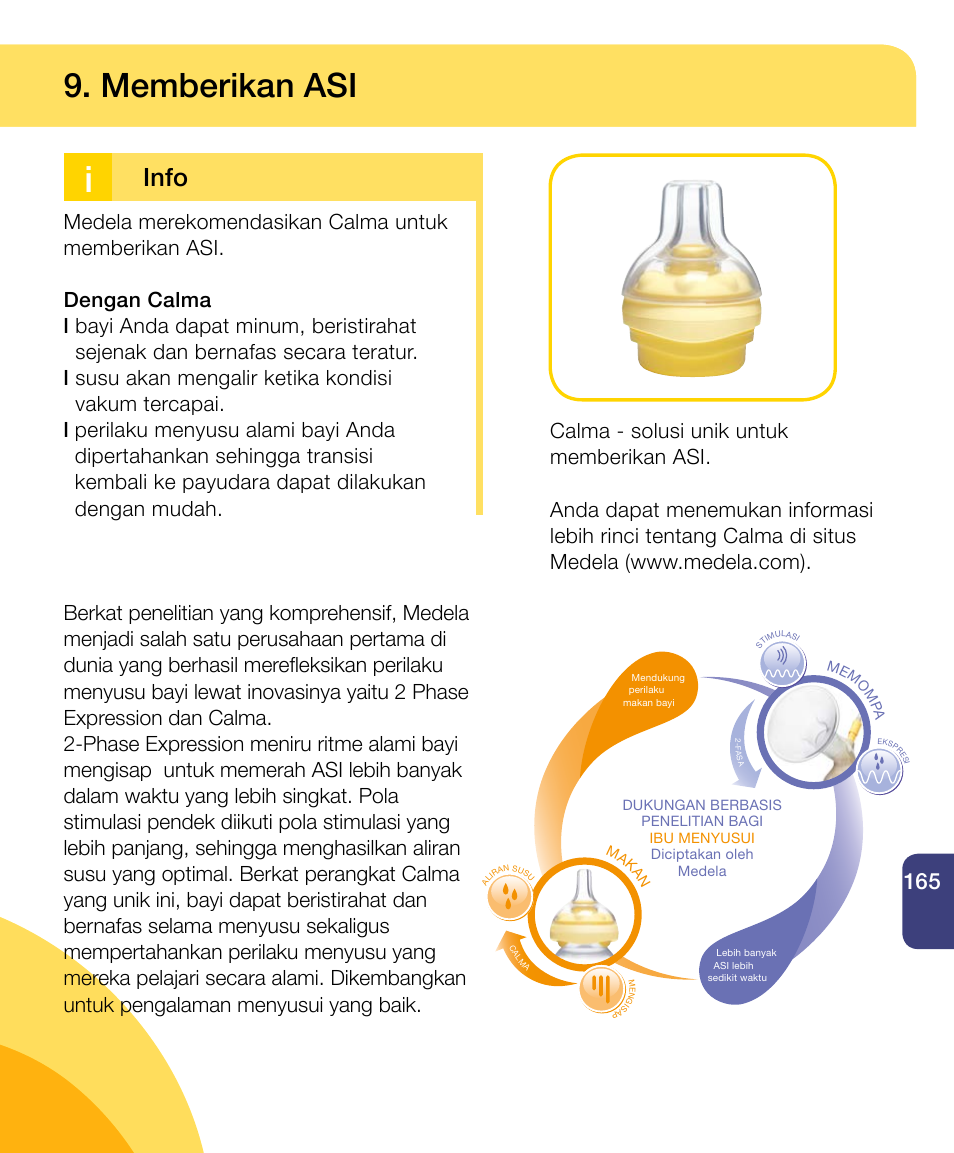 Memberikan asi, Info | Medela Harmony User Manual | Page 165 / 172