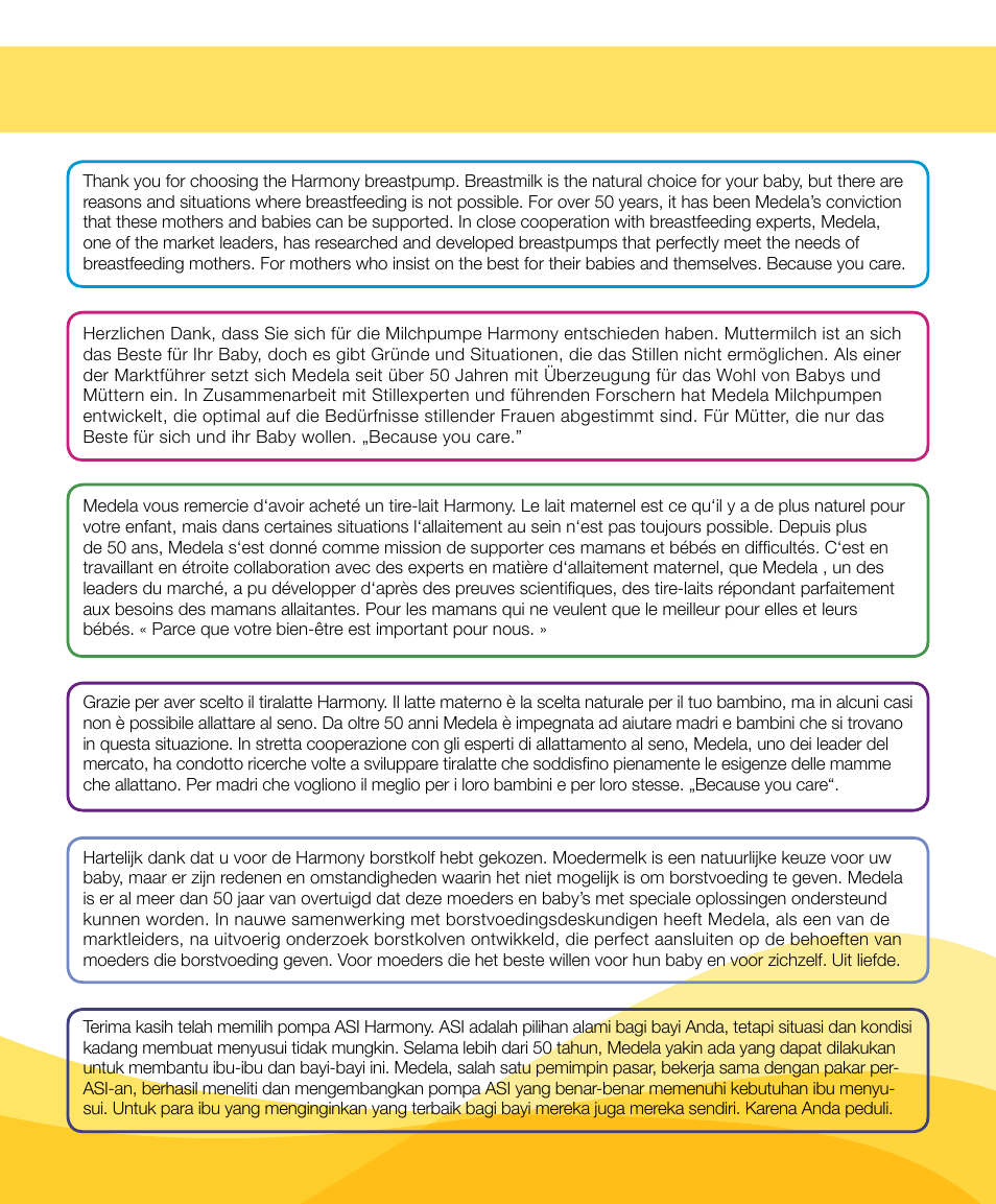 Medela Harmony User Manual | Page 2 / 172