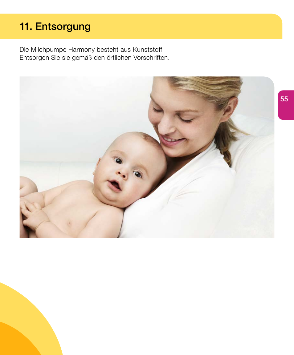 Entsorgung | Medela Harmony User Manual | Page 55 / 172