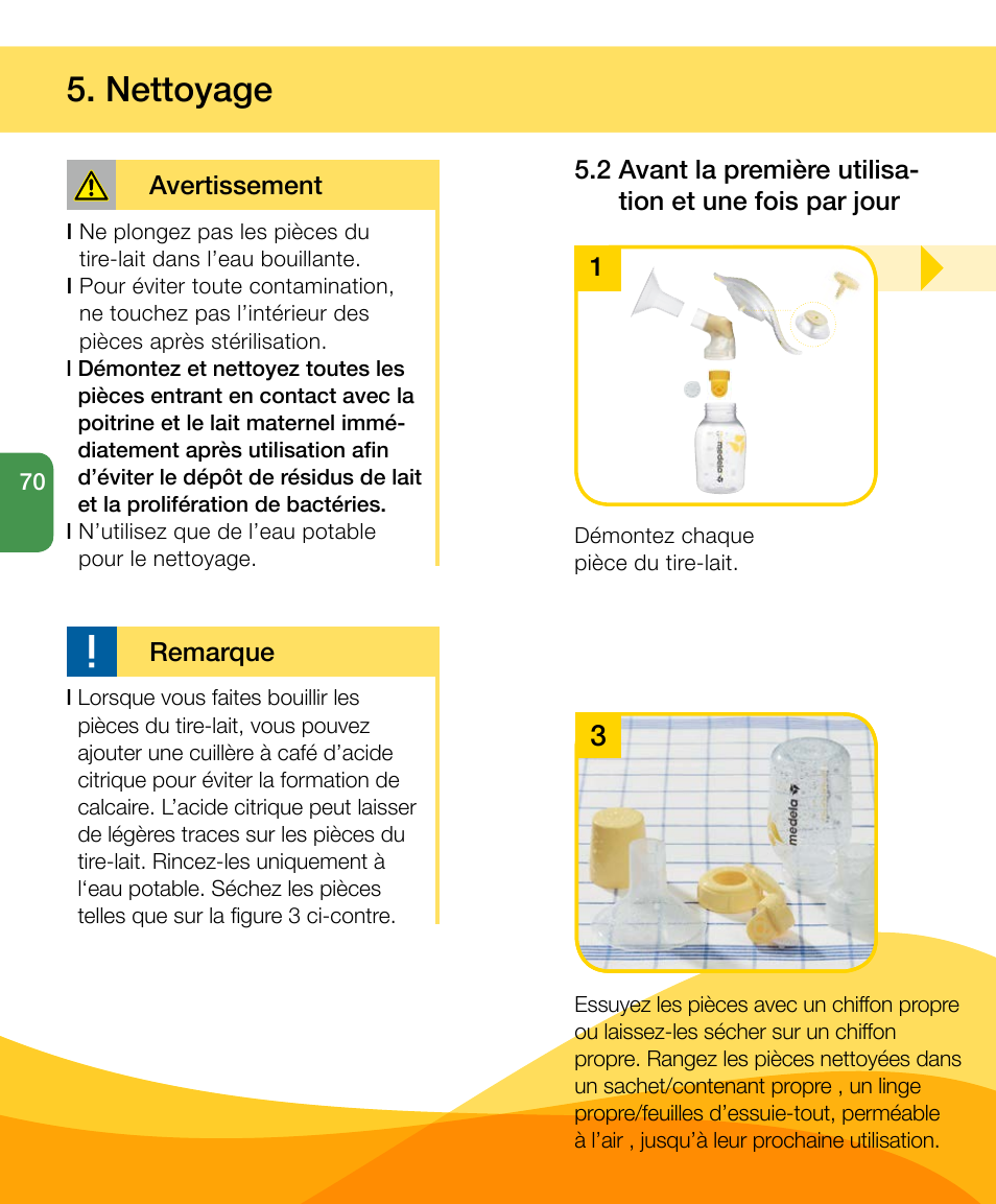 Nettoyage | Medela Harmony User Manual | Page 70 / 172