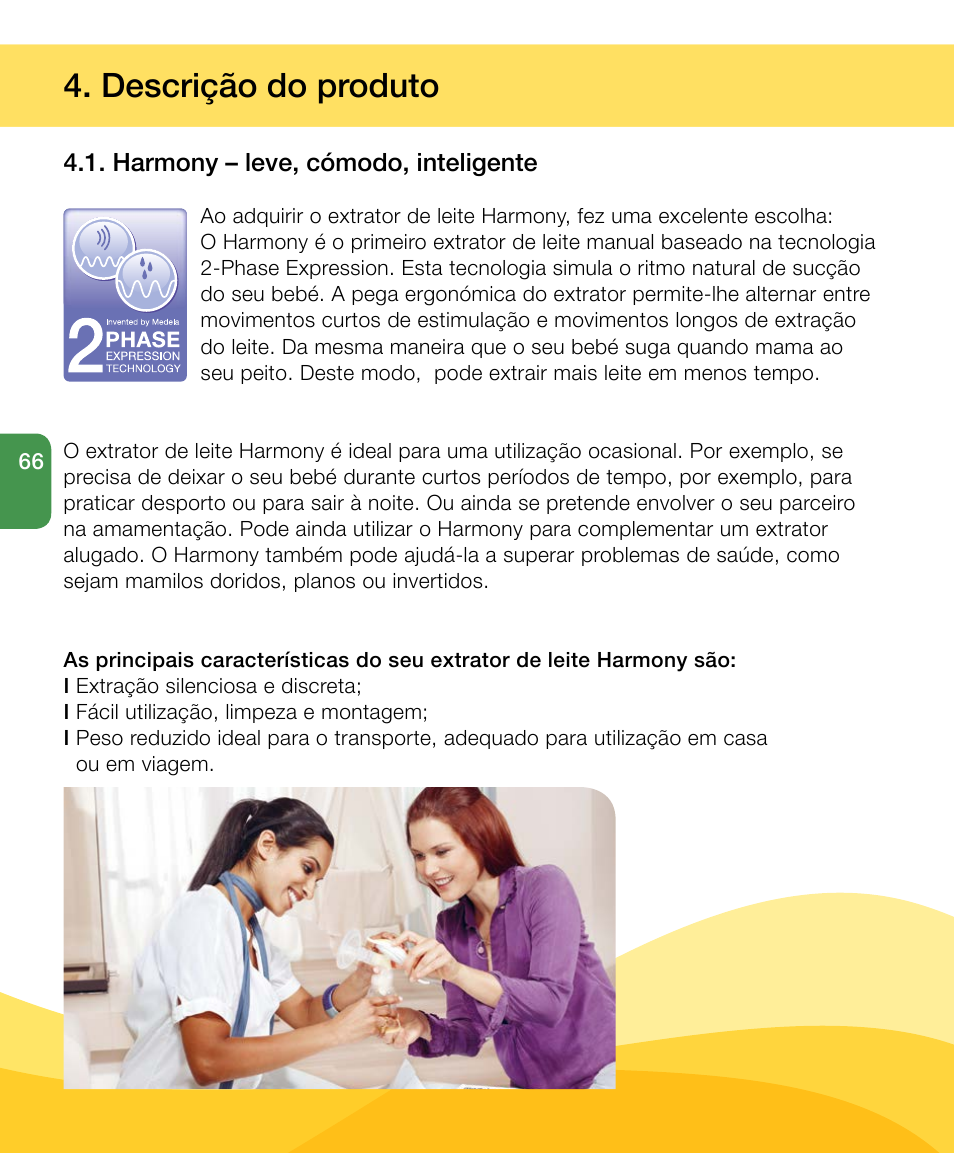 Descrição do produto | Medela Harmony User Manual | Page 66 / 88