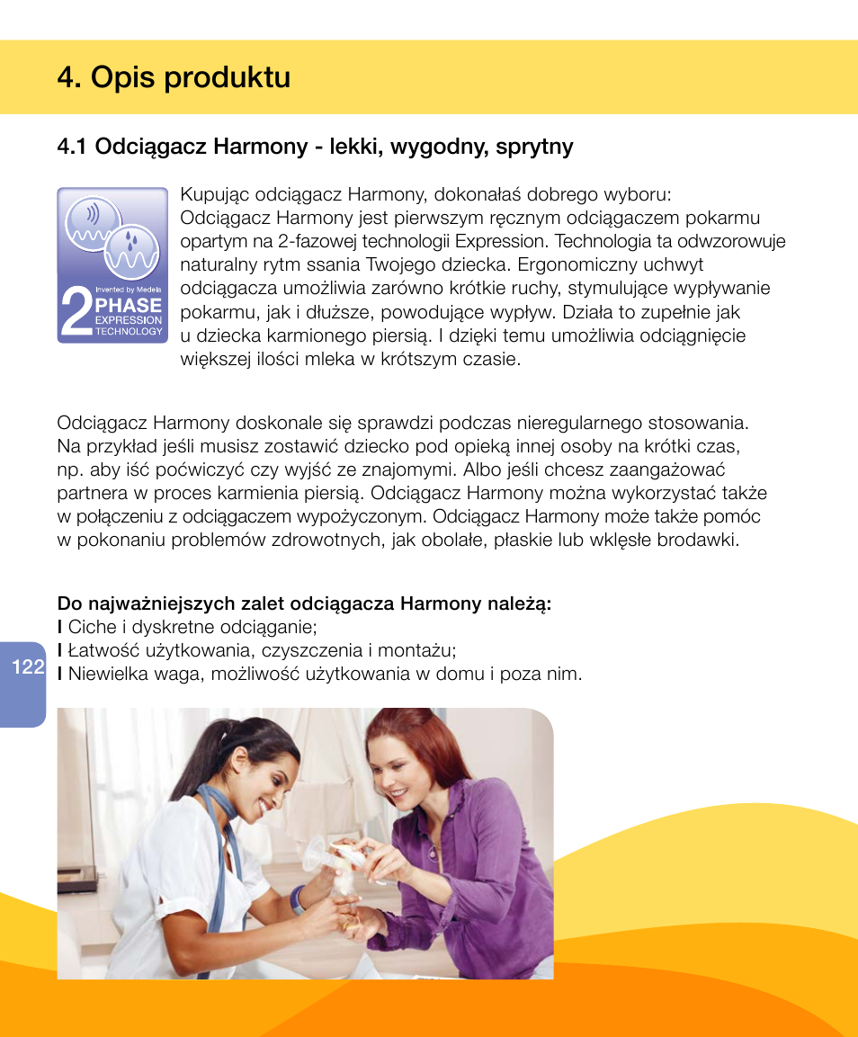 Opis produktu | Medela Harmony User Manual | Page 122 / 144