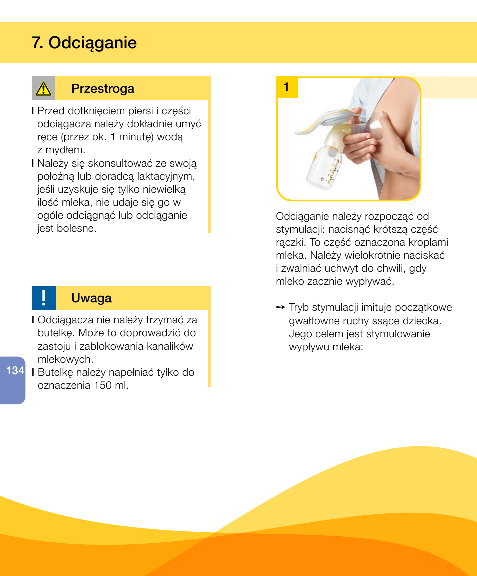 Odciąganie | Medela Harmony User Manual | Page 134 / 144