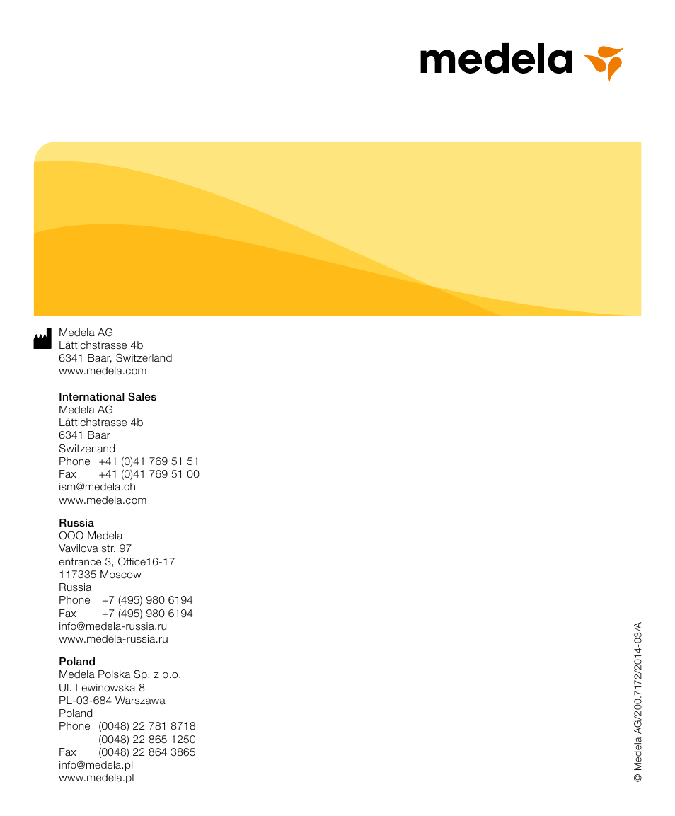 Medela Harmony User Manual | Page 144 / 144