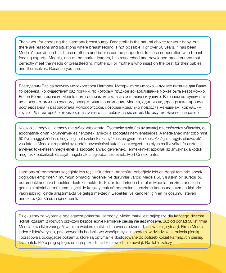 Medela Harmony User Manual | Page 2 / 144