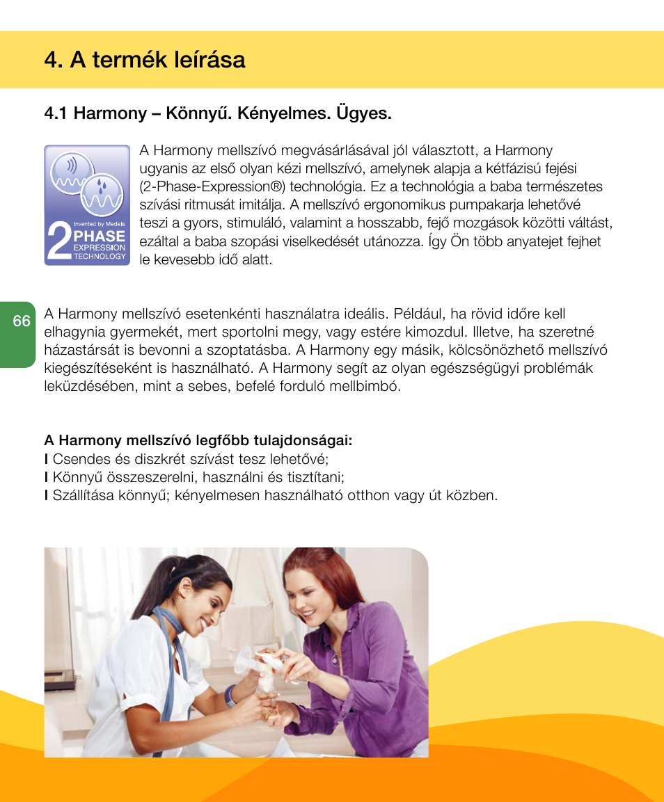 A termék leírása | Medela Harmony User Manual | Page 66 / 144