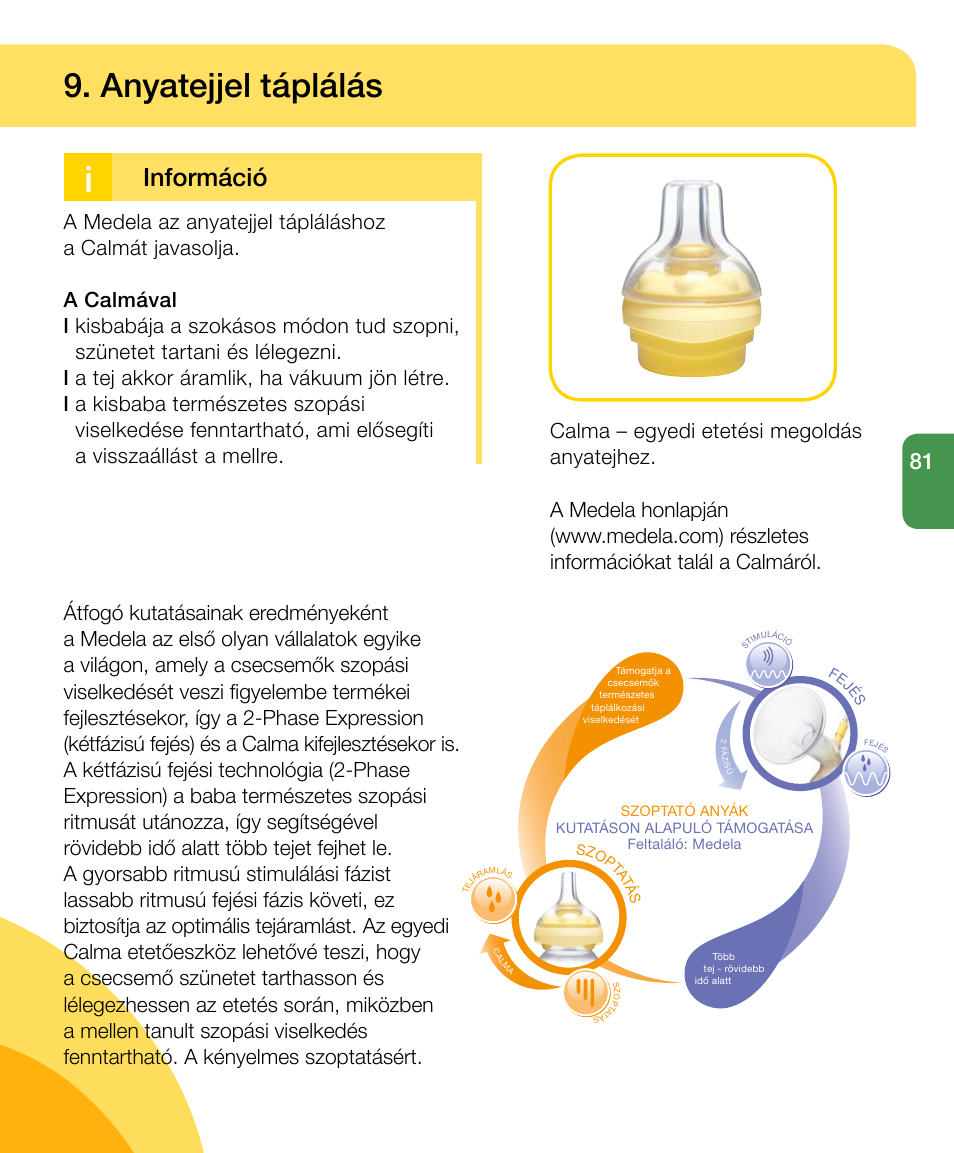 Információ | Medela Harmony User Manual | Page 81 / 144