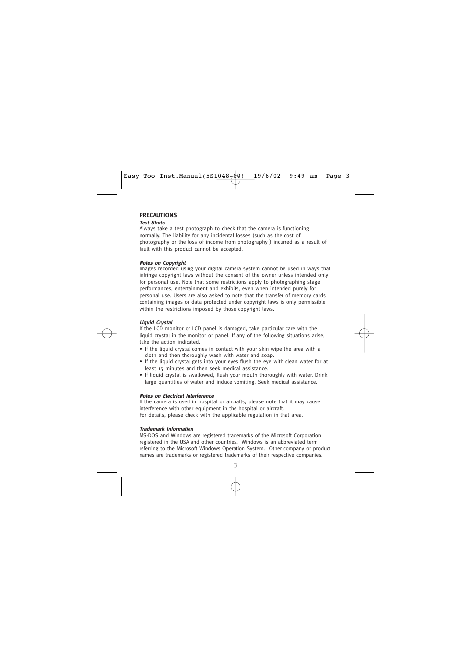 Concord Camera 5345z User Manual | Page 4 / 29