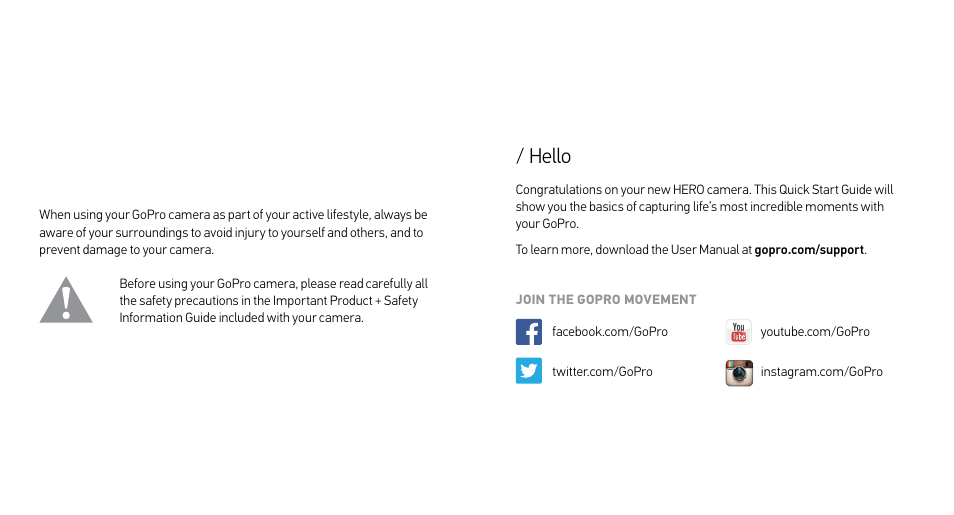 Hello | GoPro HERO User Manual | Page 2 / 7