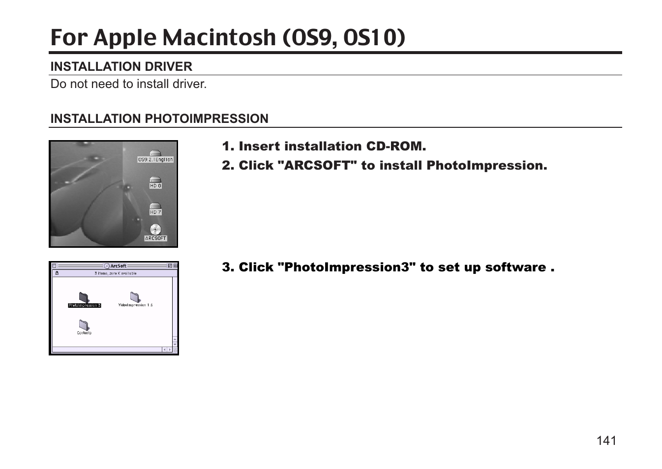For apple macintosh (os9, os10) | Concord Camera 5330z User Manual | Page 141 / 165