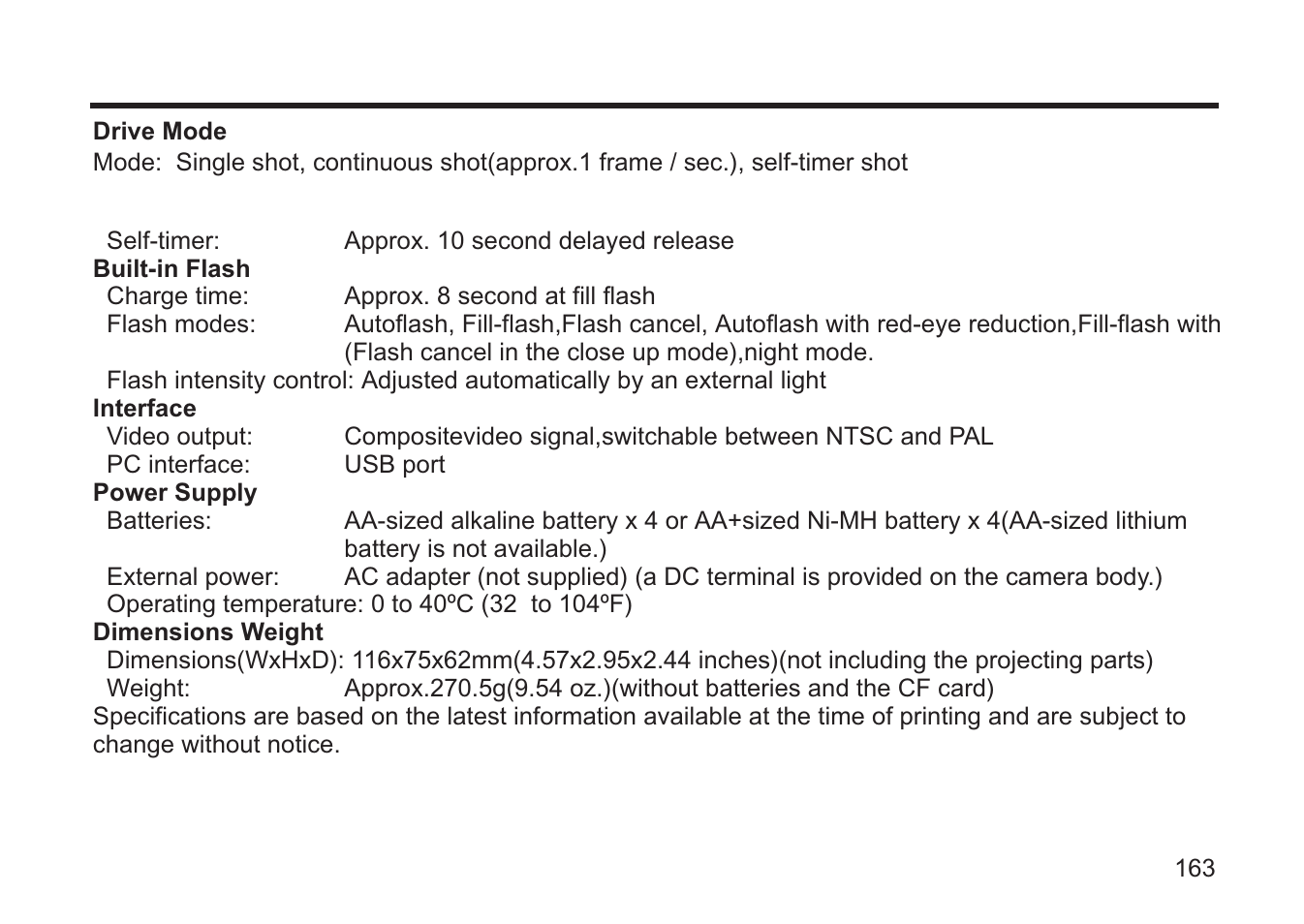 Concord Camera 5330z User Manual | Page 164 / 165