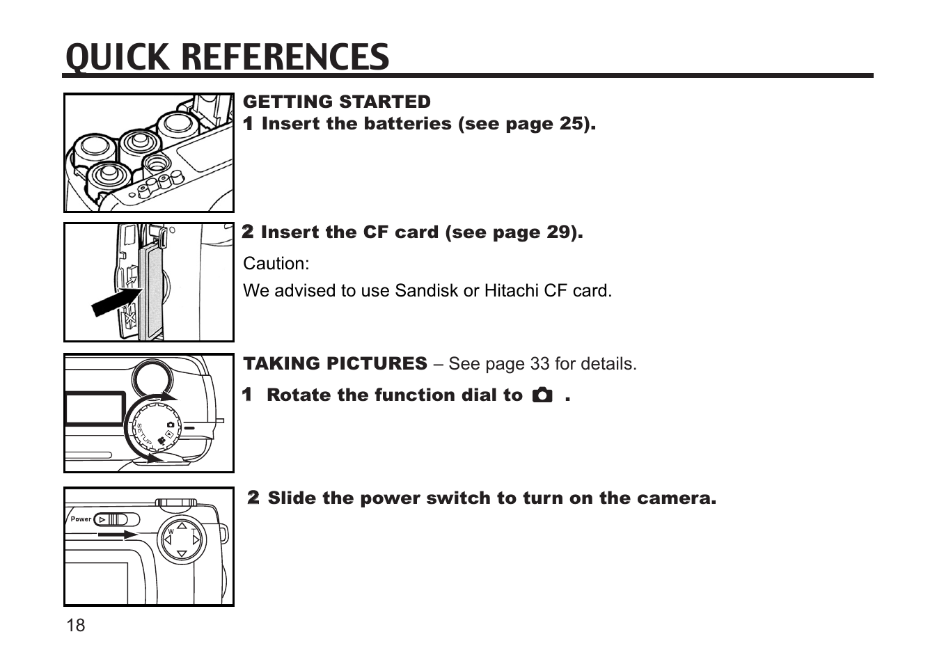 Quick references | Concord Camera 5330z User Manual | Page 18 / 165