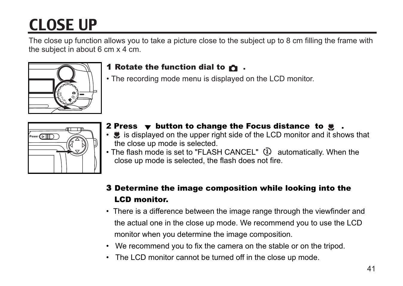 Close up | Concord Camera 5330z User Manual | Page 41 / 165