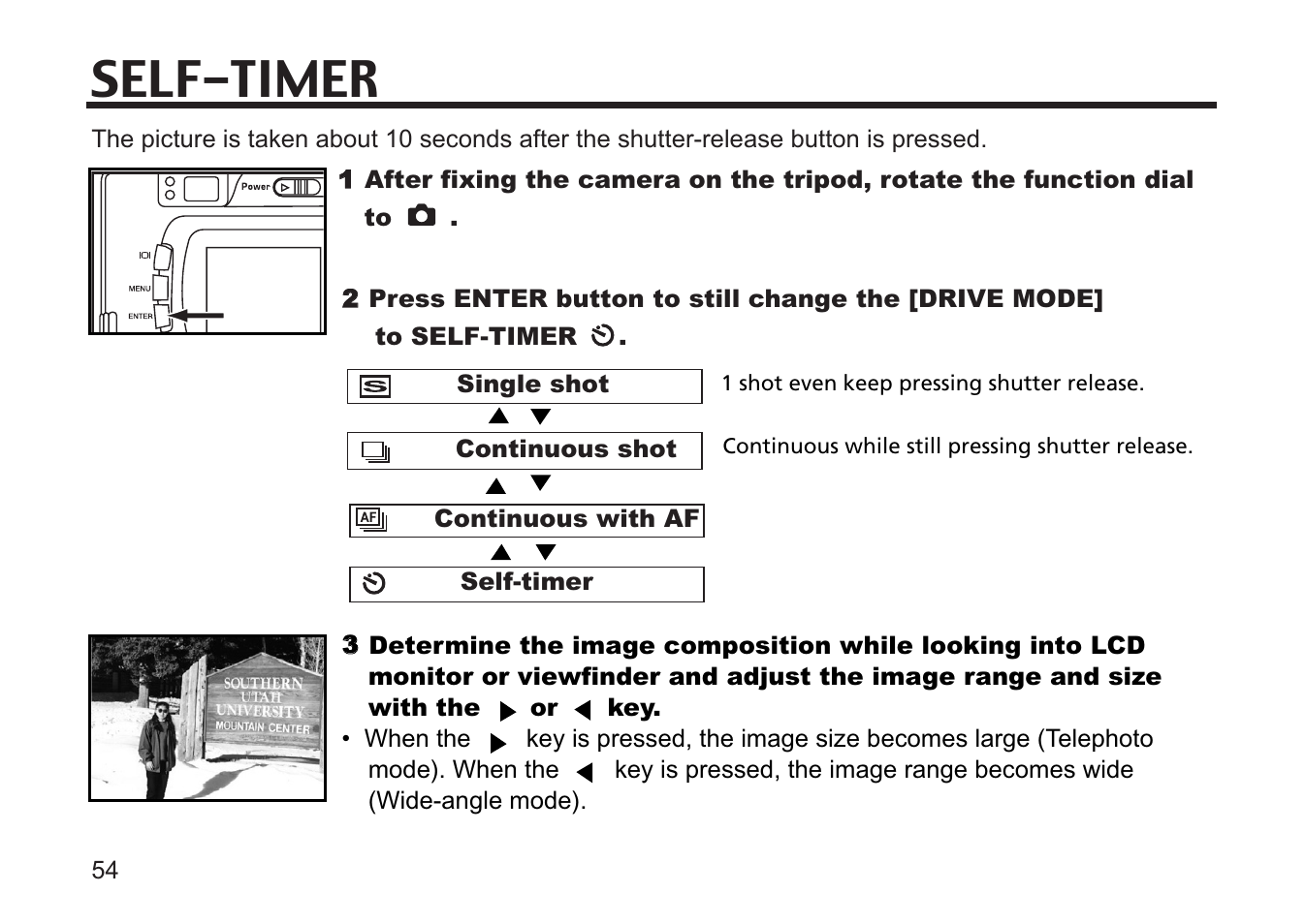 Self-timer | Concord Camera 5330z User Manual | Page 54 / 165