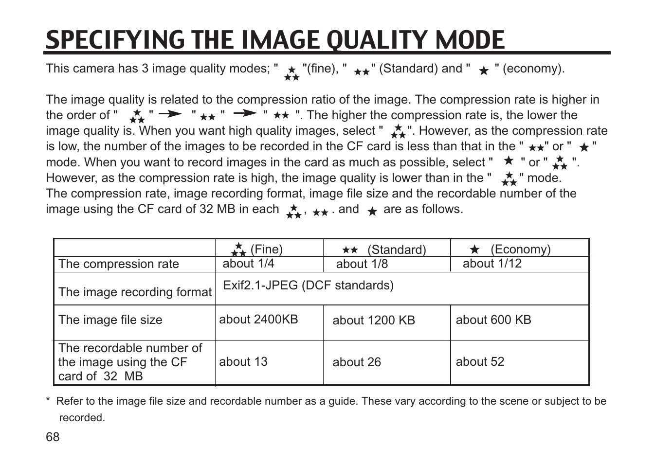 Specifying the image quality mode | Concord Camera 5330z User Manual | Page 68 / 165