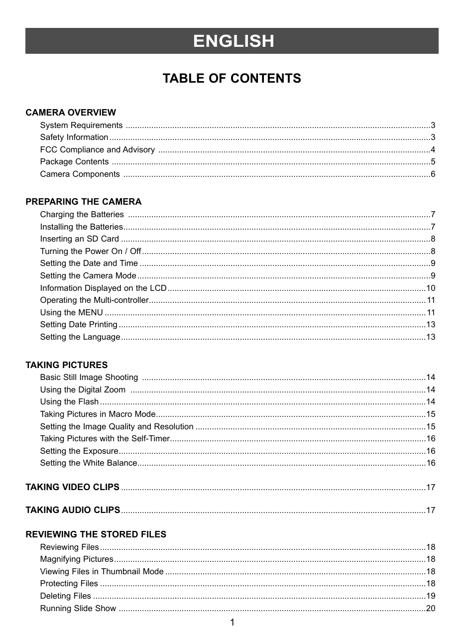 Concord Camera 5040 User Manual | Page 2 / 42