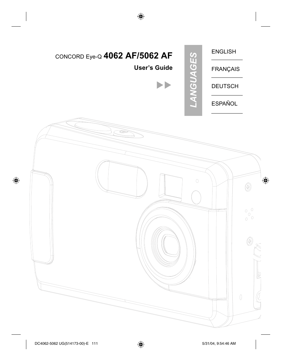 Languages | Concord Camera Eye-Q 4062AF User Manual | Page 2 / 75