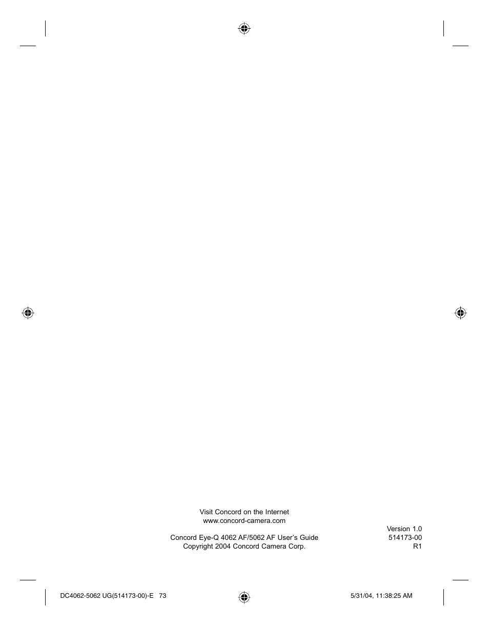 Concord Camera Eye-Q 4062AF User Manual | Page 75 / 75