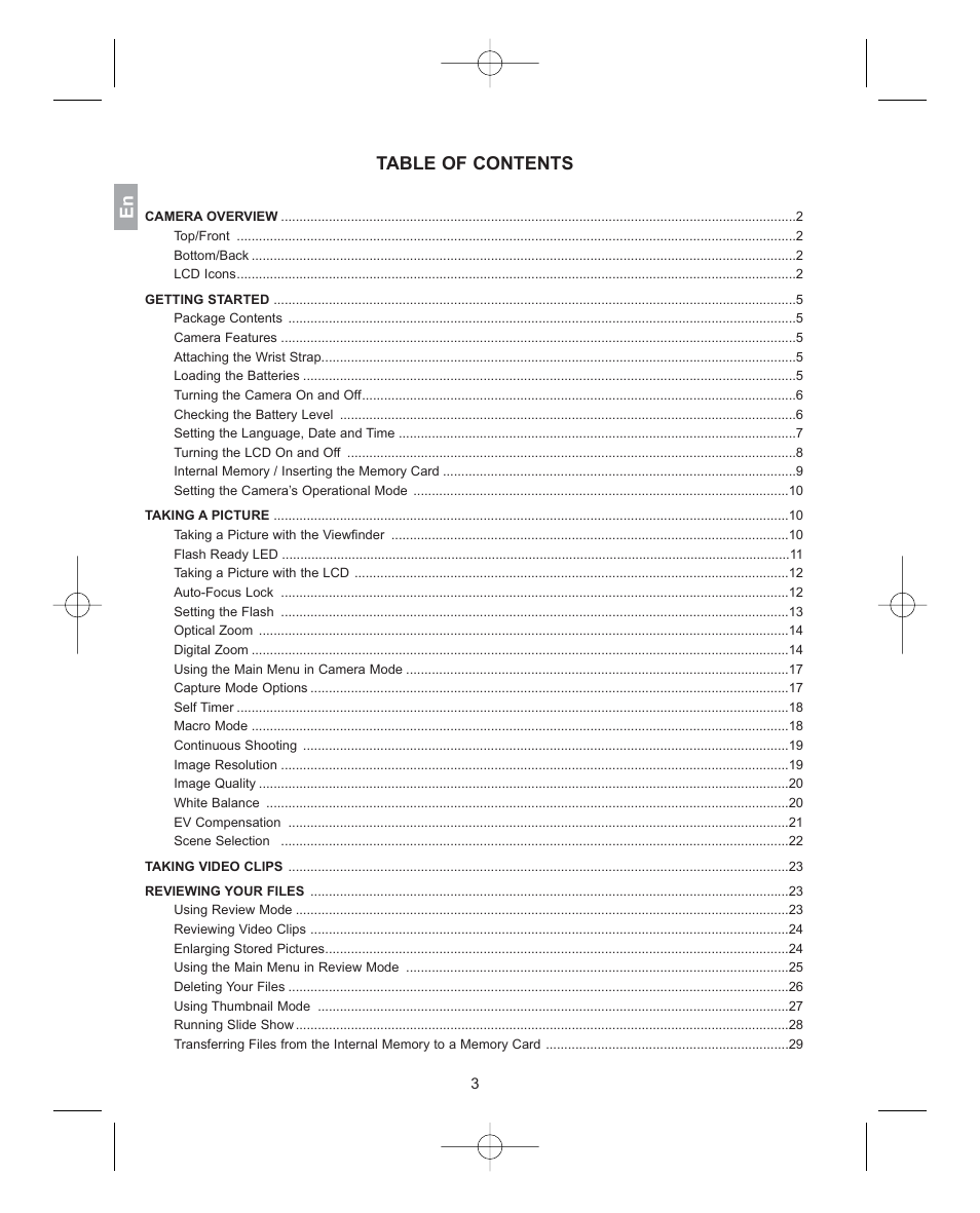 Concord Camera 3341z User Manual | Page 4 / 61