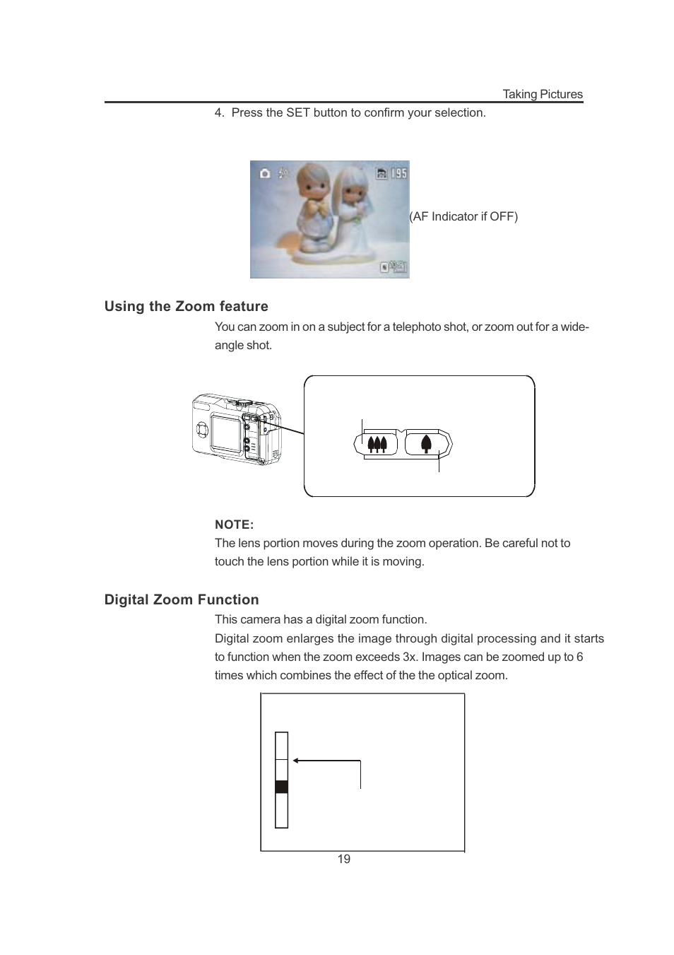 Using the zoom feature, Digital zoom function | Concord Camera 3132z User Manual | Page 24 / 68