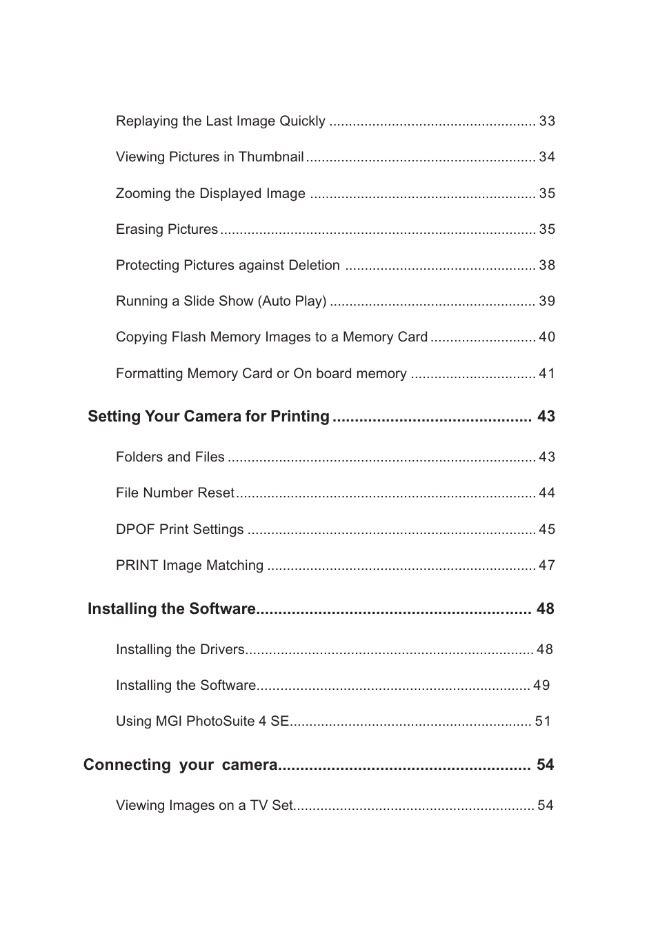 Concord Camera 3132z User Manual | Page 4 / 68