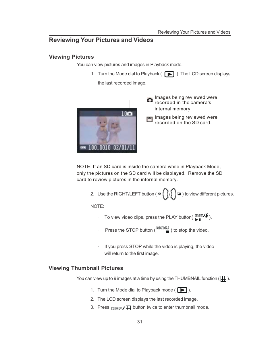 Reviewing your pictures and videos | Concord Camera 3103 User Manual | Page 35 / 64
