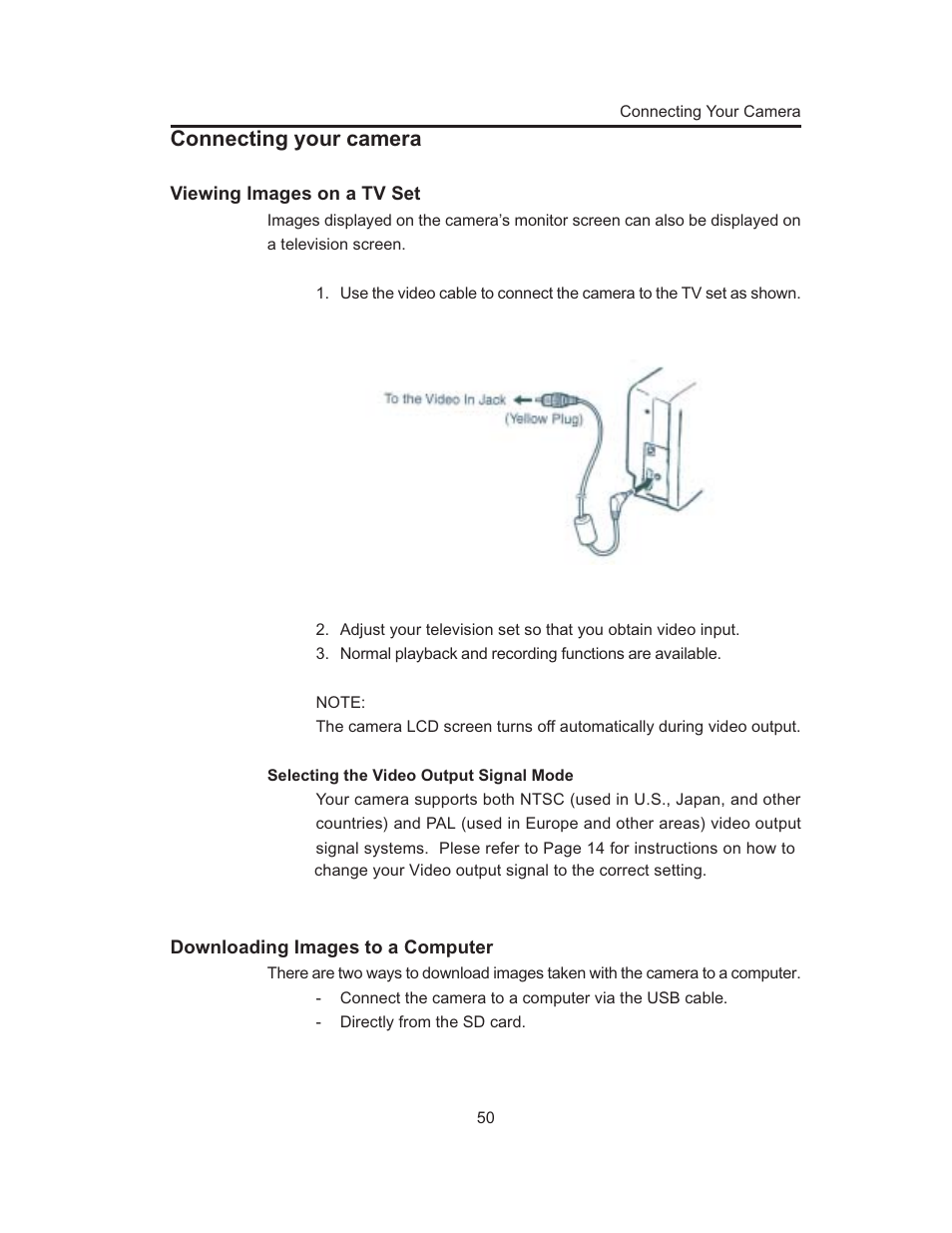 Connecting your camera | Concord Camera 3103 User Manual | Page 54 / 64