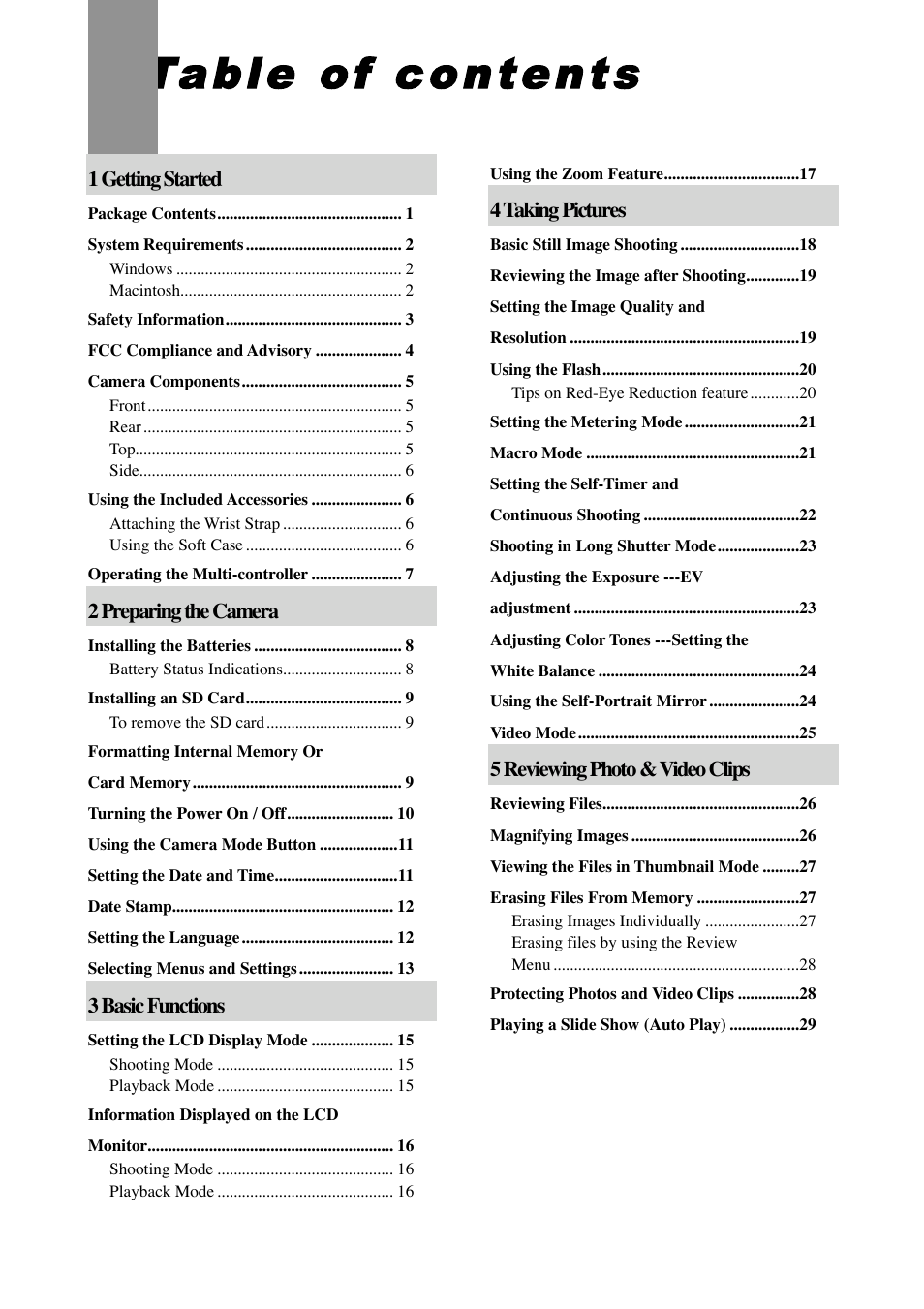 Concord Camera 4340z User Manual | Page 2 / 57