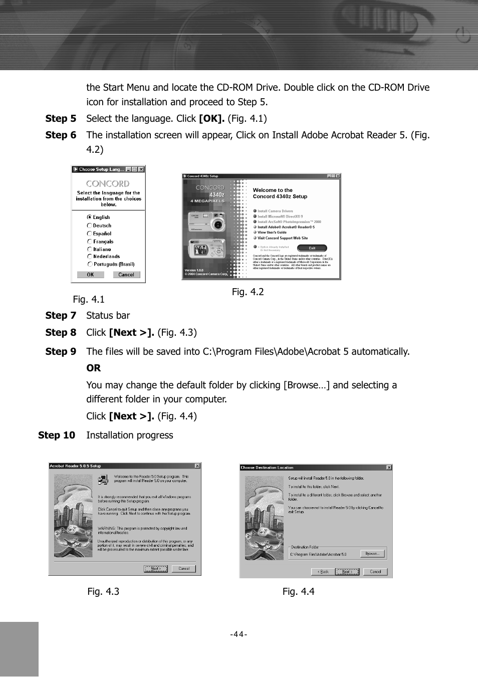 Concord Camera 4340z User Manual | Page 47 / 57