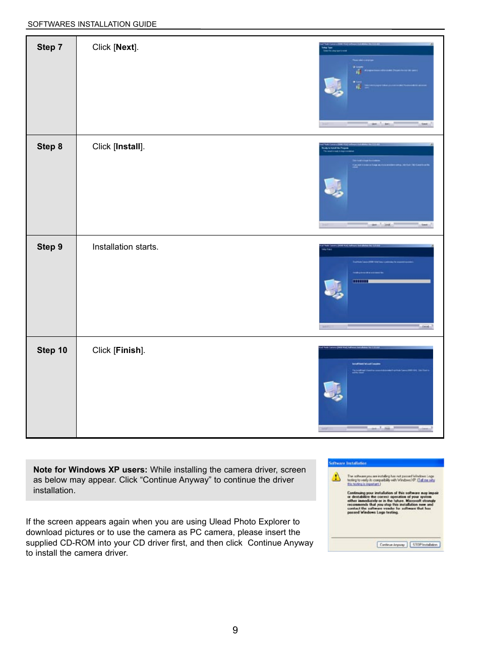 Concord Camera Eye-Q User Manual | Page 10 / 30