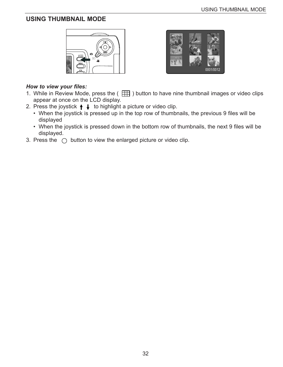 Using thumbnail mode | Concord Camera Eye-Q 3340z User Manual | Page 33 / 66