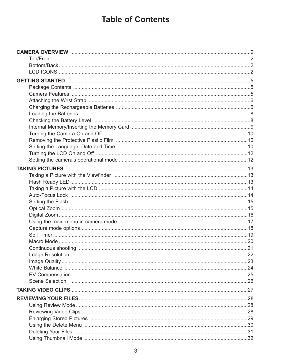 Concord Camera Eye-Q 3340z User Manual | Page 4 / 66