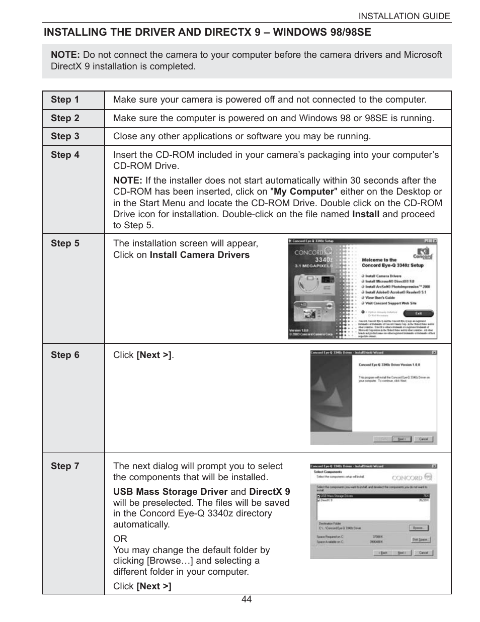 Concord Camera Eye-Q 3340z User Manual | Page 45 / 66