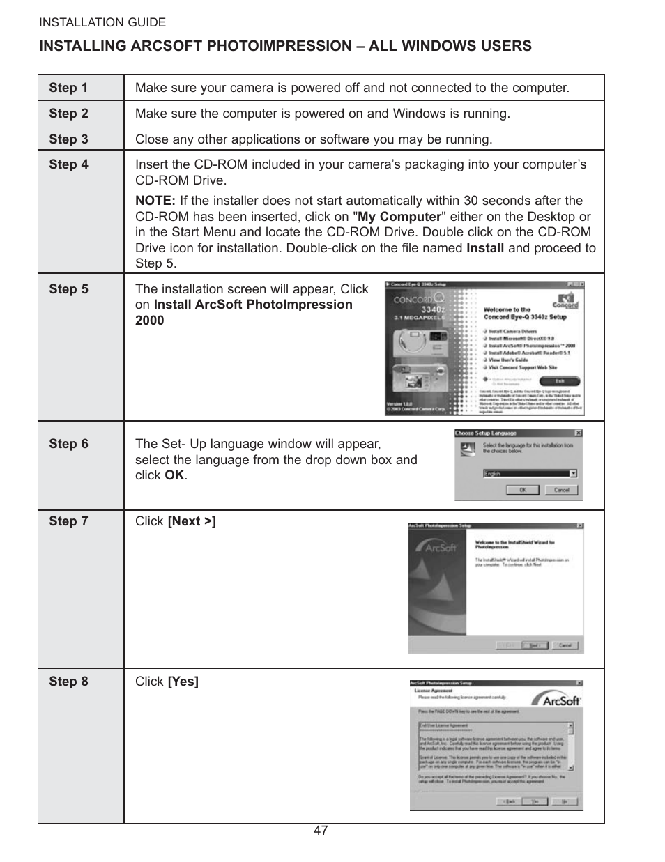 Concord Camera Eye-Q 3340z User Manual | Page 48 / 66