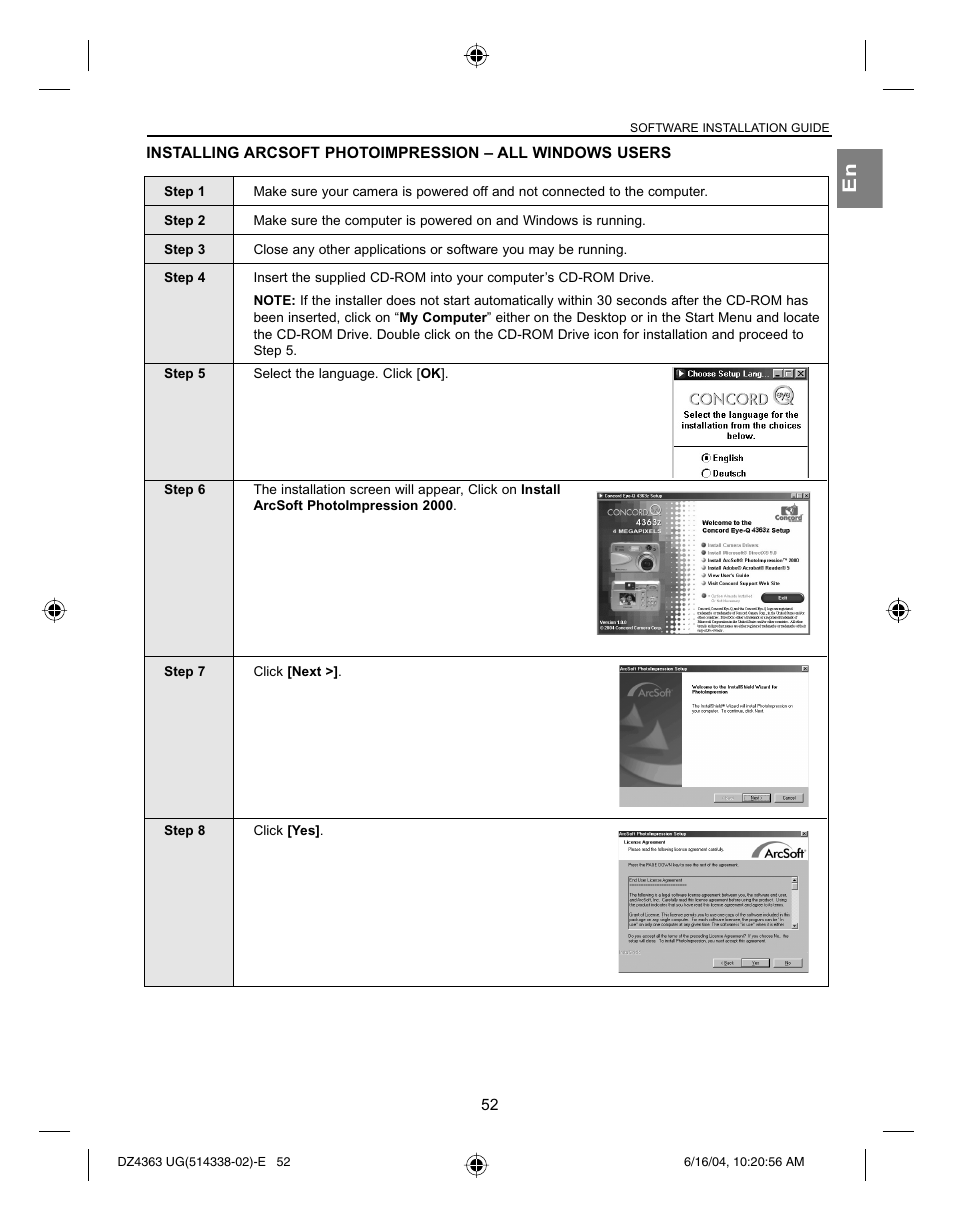 Concord Camera Concord Eye-Q 4363z User Manual | Page 54 / 74