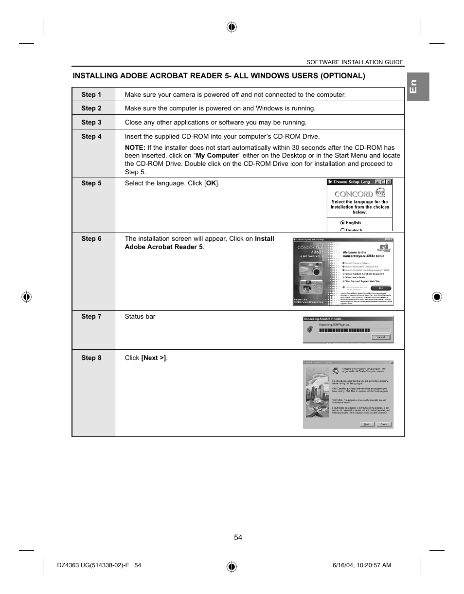 Concord Camera Concord Eye-Q 4363z User Manual | Page 56 / 74