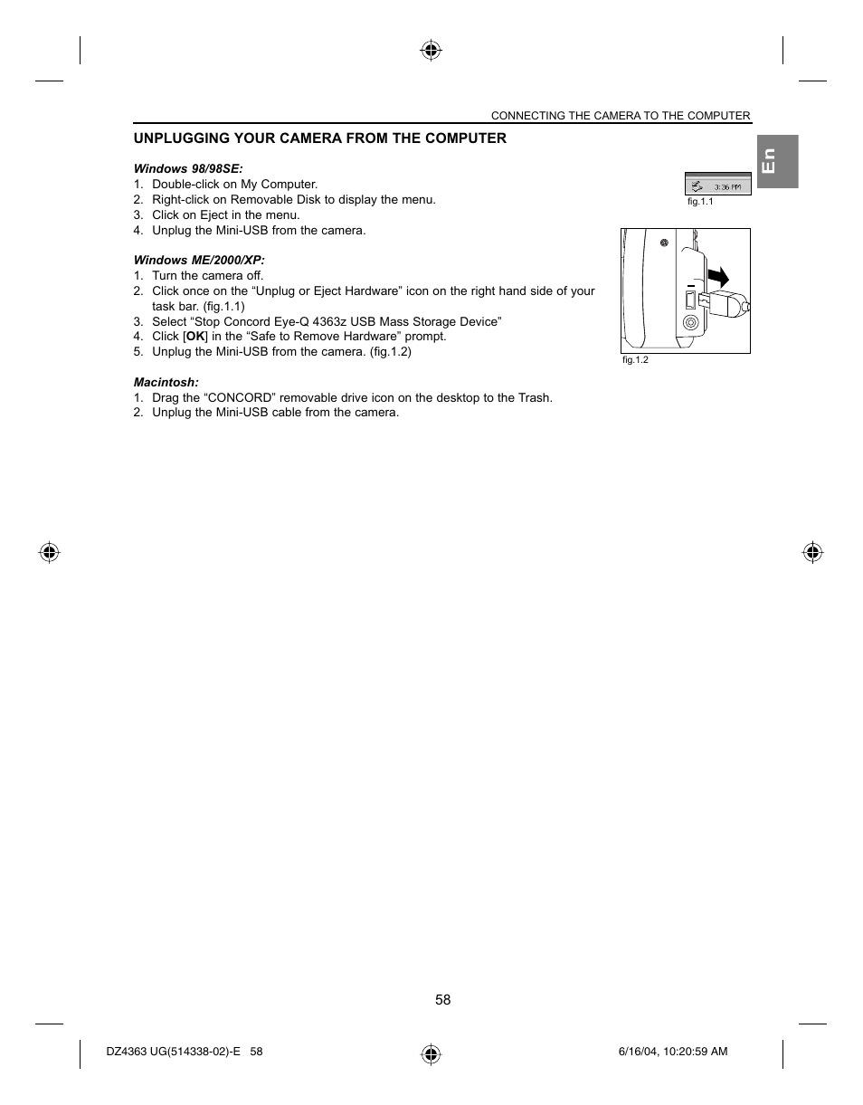 Concord Camera Concord Eye-Q 4363z User Manual | Page 60 / 74