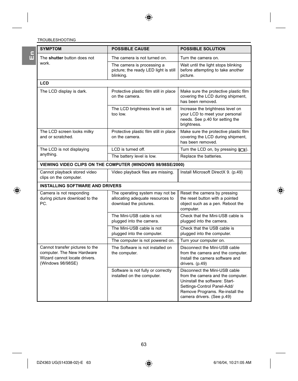 Concord Camera Concord Eye-Q 4363z User Manual | Page 65 / 74