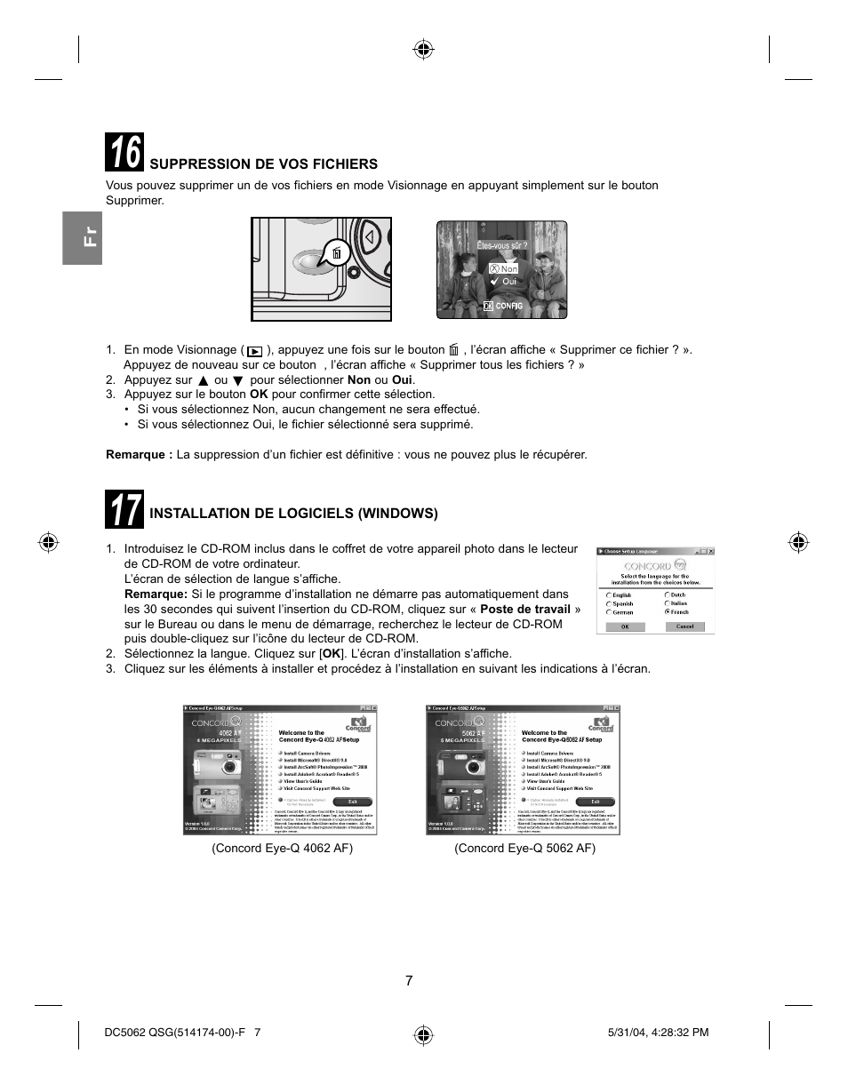 Concord Camera Eye-Q 5062AF User Manual | Page 17 / 51